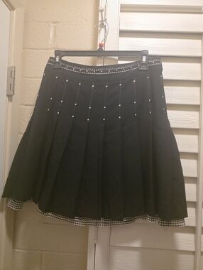 Alberto Makali Black Skirt With Lining & Trim Size 6